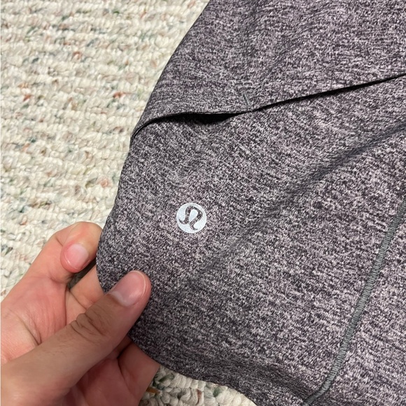 Lululemon shorts. Size 6. Lined. Grey black. Athletic. Running. Gym. Lined - Picture 4 of 7